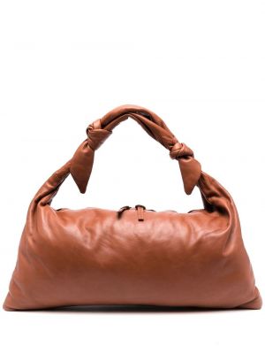Δερμάτινη τσάντα shopper Officine Creative καφέ