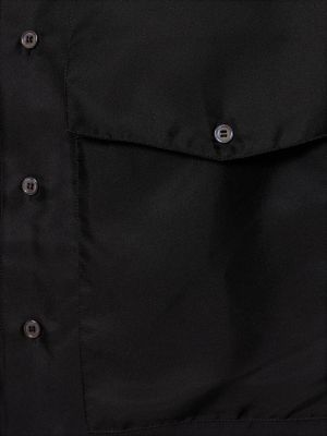 Šilkinė marškiniai trumpomis rankovėmis Sunflower juoda