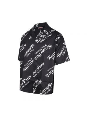 Koszula bawełniana z nadrukiem Kenzo czarna