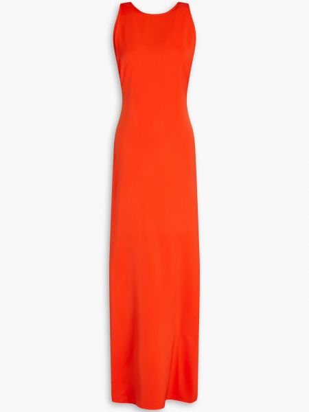 Атласное платье Ronny Kobo оранжевое
