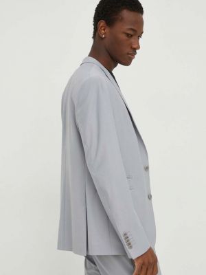 Шерстяной пиджак Drykorn серый