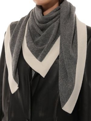 Кашемировый шерстяной шарф Tak.ori серый