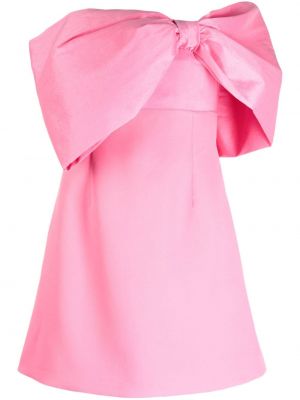 Koktejlové šaty s mašlí Rachel Gilbert růžové