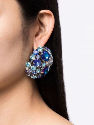 Ohrring mit kristallen Area blau