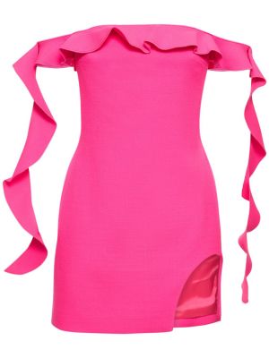 Sukienka mini wełniana z krepy David Koma