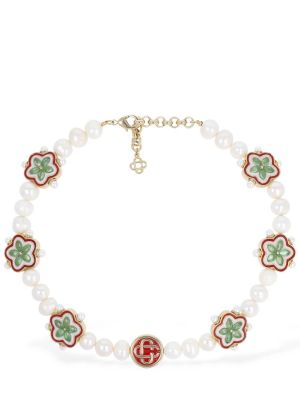 Kvetinový náhrdelník s prechodom farieb Casablanca zlatá
