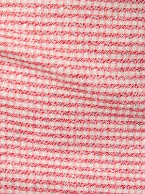 Spódnica midi z wysoką talią tweedowa Alessandra Rich czerwona