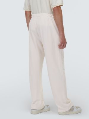 Pantalones de chándal de algodón Les Tien blanco