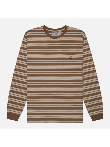 Лонгслив Gramicci Striped One Point XXL коричневый