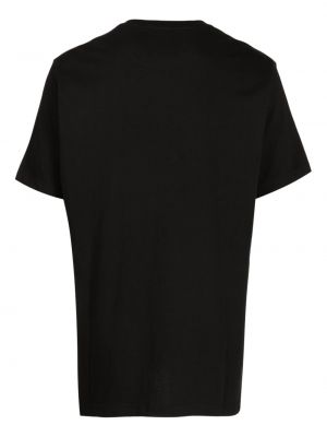 Kokvilnas t-krekls Maharishi melns