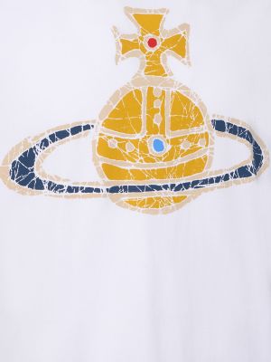 Pamučna majica s printom od jersey Vivienne Westwood crna