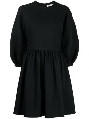 Šaty s balónovými rukávmi Christian Dior čierna
