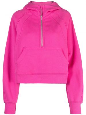 Kapučdžemperis ar rāvējslēdzēju Lululemon rozā