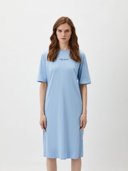 Платье Armani Exchange голубое