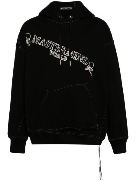 Pamučna hoodie s kapuljačom Mastermind World crna