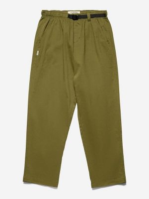 Jednobarevné kalhoty Taikan zelené