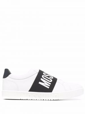 Zapatillas con estampado slip on Moschino blanco