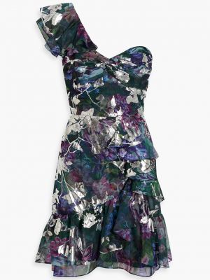 Шифоновое платье мини в цветочек с принтом Marchesa Notte