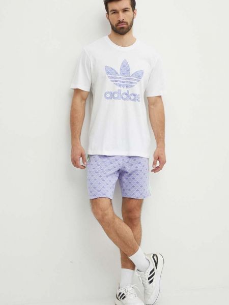Bombažna majica Adidas Originals bela