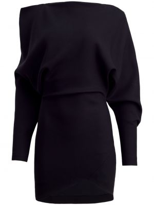 Obleka z draperijo Khaite črna