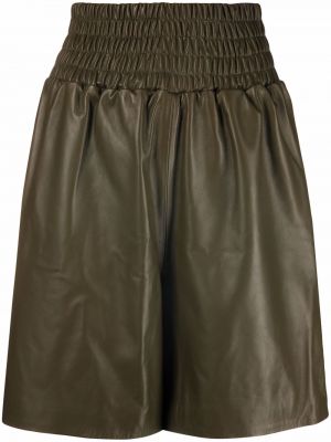 Shorts en cuir Manokhi vert