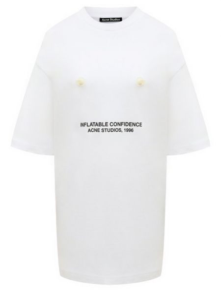 Хлопковая футболка Acne Studios белая