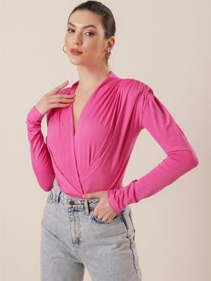 Plisirana bluza By Saygı ružičasta