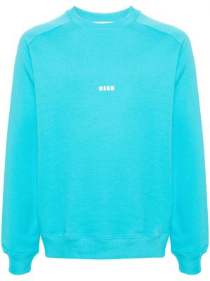 Sweatshirt aus baumwoll mit print Msgm blau