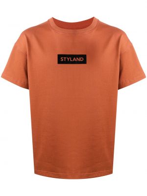 Camiseta con estampado Styland naranja