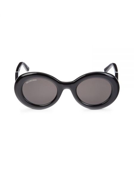 Массивные круглые солнцезащитные очки Balenciaga черный