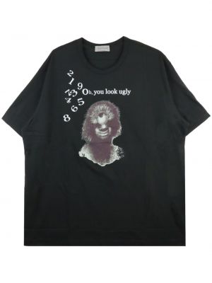 Памучна тениска с принт Yohji Yamamoto