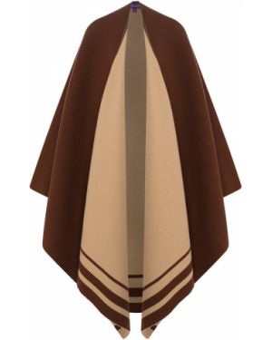 Шерстяное пончо Ralph Lauren, коричневое