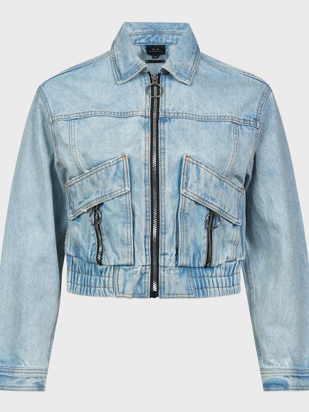 Джинсова куртка Armani Exchange блакитна