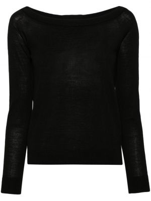 Volneni pulover Semicouture črna