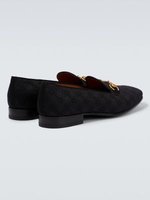 Žakárové loafersy Gucci čierna