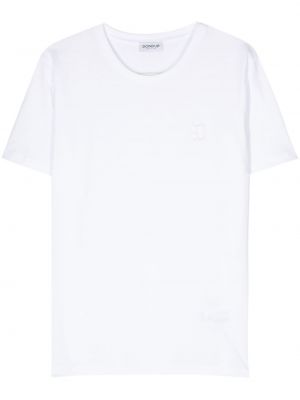 T-shirt brodé en coton Dondup blanc