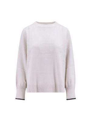 Sweter z kaszmiru Brunello Cucinelli biały