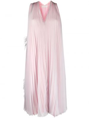 Vestido de cóctel con plumas de plumas Emilio Pucci rosa