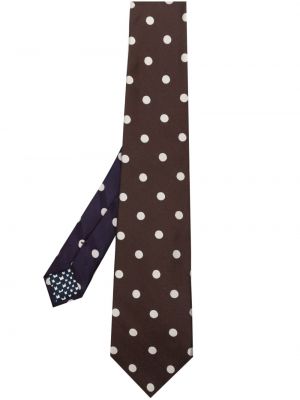 Cravată de mătase cu buline cu imagine Paul Smith maro