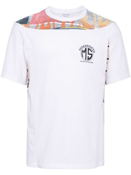 Kokvilnas t-krekls ar apdruku Marine Serre balts