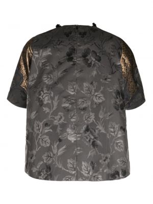Transparenter geblümt bluse mit print Biyan schwarz