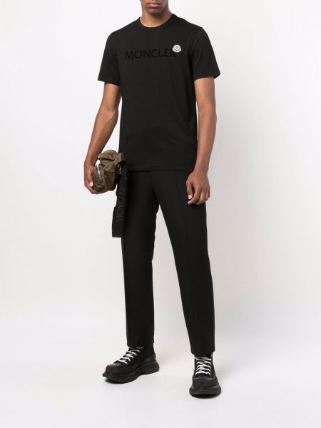 Camiseta con estampado Moncler negro