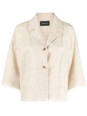 Giacca con scollo a v Fabiana Filippi beige