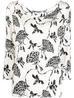 Bluză de mătase cu imagine Yves Saint Laurent Pre-owned