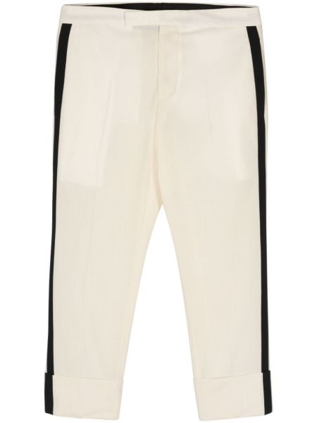 Pantalon de costume en laine Sapio blanc
