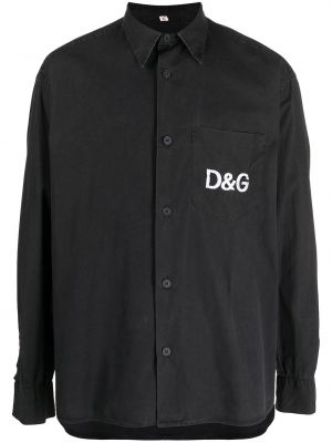 Camisa con bordado Dolce & Gabbana Pre-owned negro
