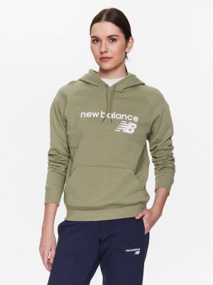 Laza szabású pulóver New Balance zöld