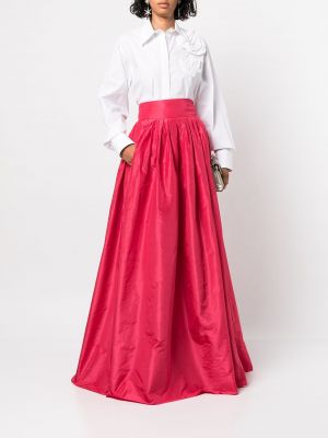 Sukienka plisowana Carolina Herrera różowa