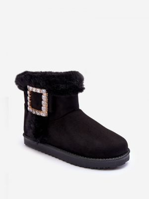 Зимни обувки за сняг с катарама с изолация Kesi черно