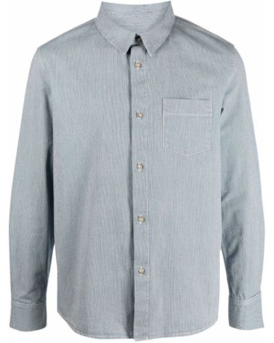 Camisa a rayas manga larga A.p.c. azul